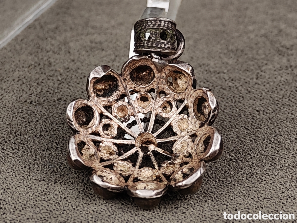 Joyeria: Antiguo Colgante de Plata Boton Charro - Foto 7