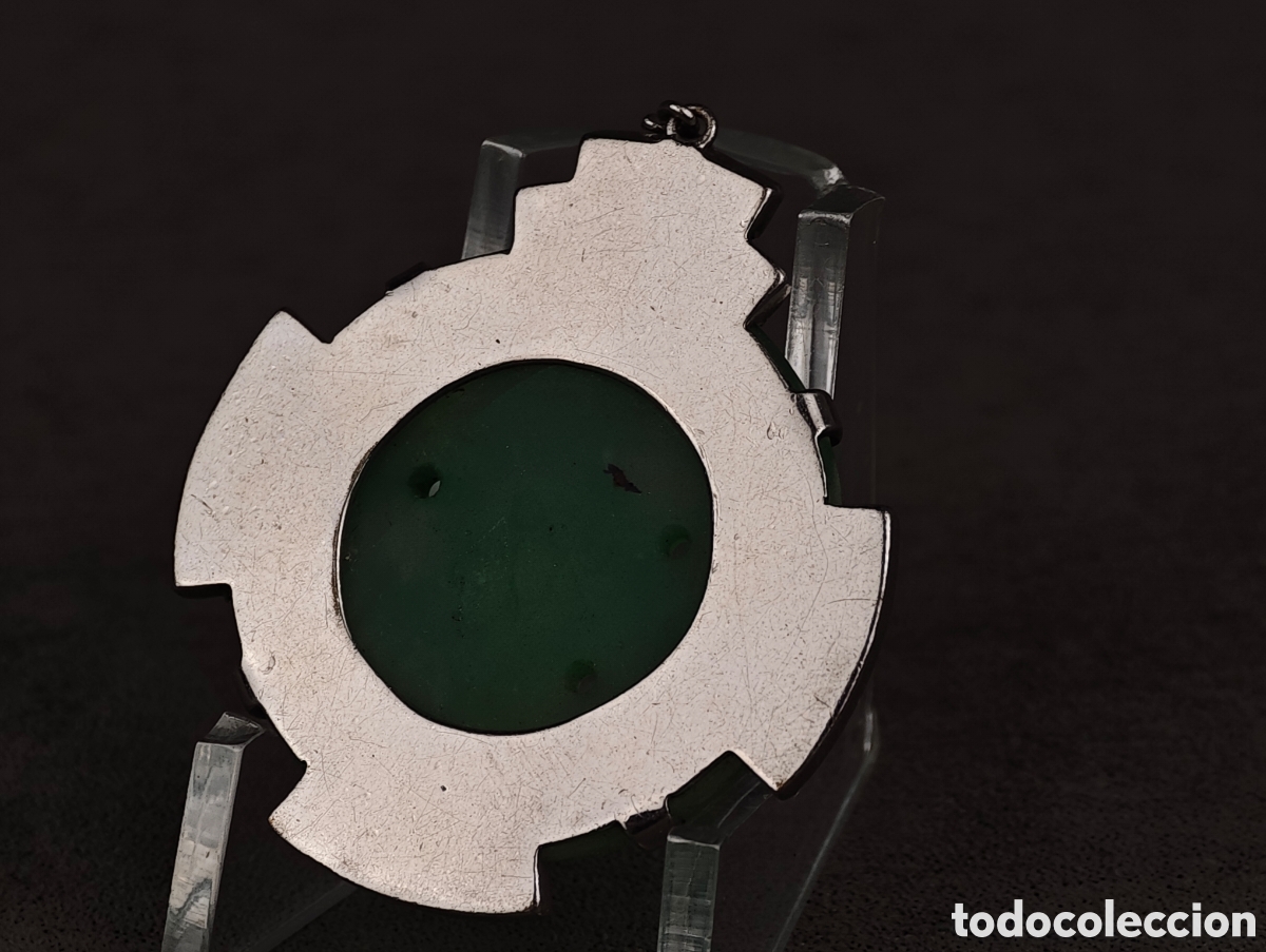 Joyeria: Antiguo Colgante Jade Art Deco - Foto 7