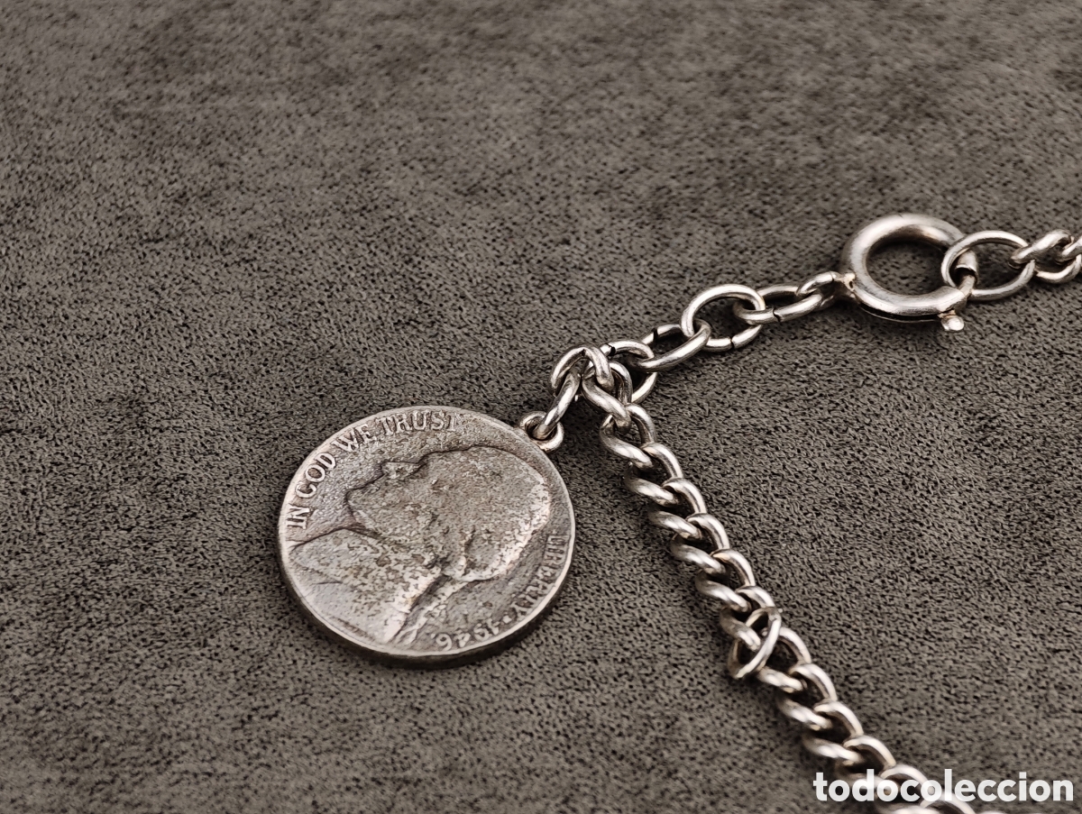Joyeria: Antigua Pulsera de Plata con Monedas - Foto 2
