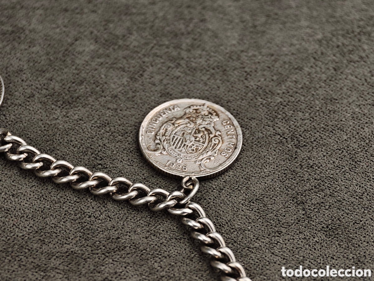 Joyeria: Antigua Pulsera de Plata con Monedas - Foto 10