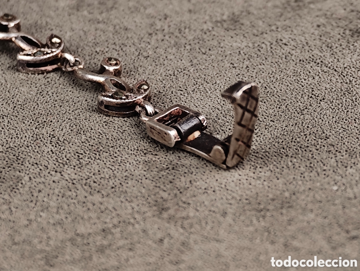 Joyeria: Antigua Pulsera de Plata y Granates - Foto 13