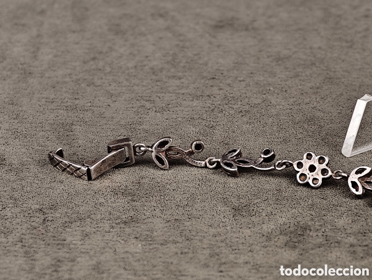 Joyeria: Antigua Pulsera de Plata y Granates - Foto 16