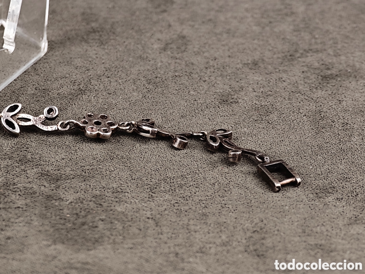 Joyeria: Antigua Pulsera de Plata y Granates - Foto 19