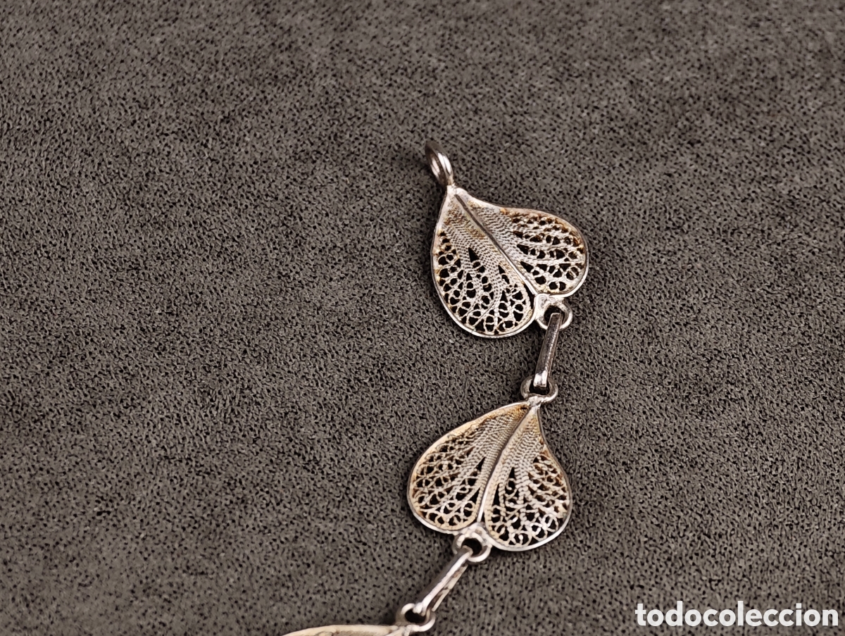 Joyeria: Antigua Pulsera de Filigrana de Plata - Foto 14