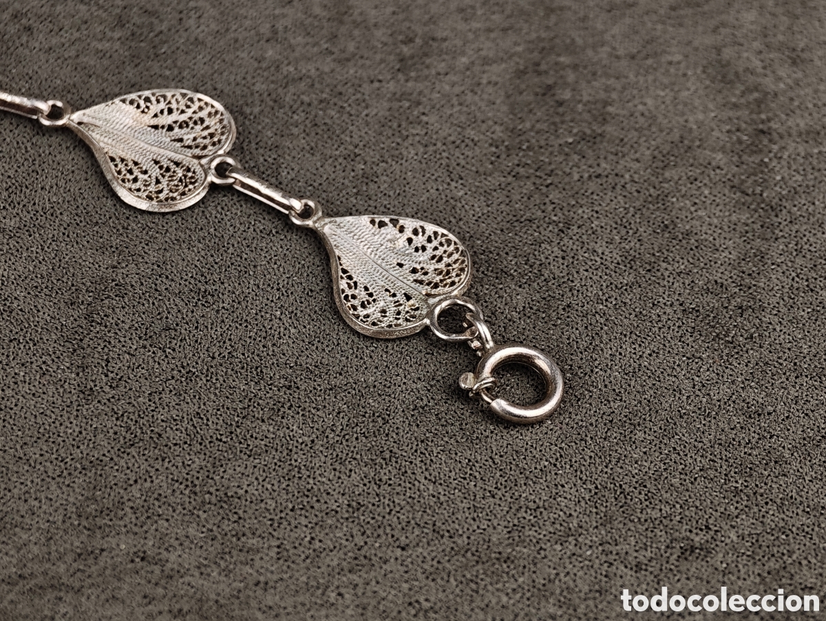 Joyeria: Antigua Pulsera de Filigrana de Plata - Foto 19