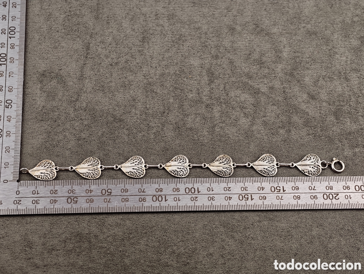 Joyeria: Antigua Pulsera de Filigrana de Plata - Foto 20