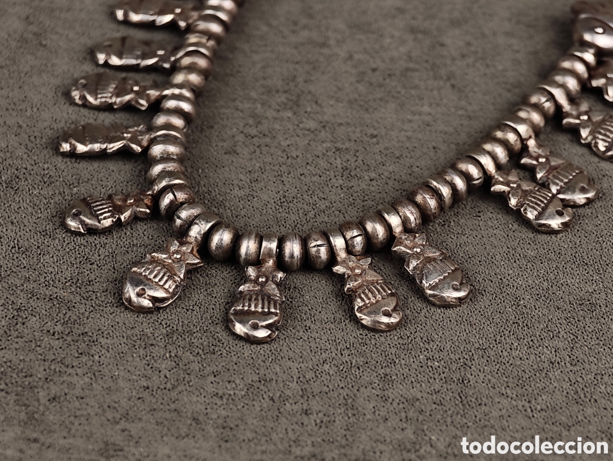 Joyeria: Antigua Gargantilla de Plata India - Foto 2