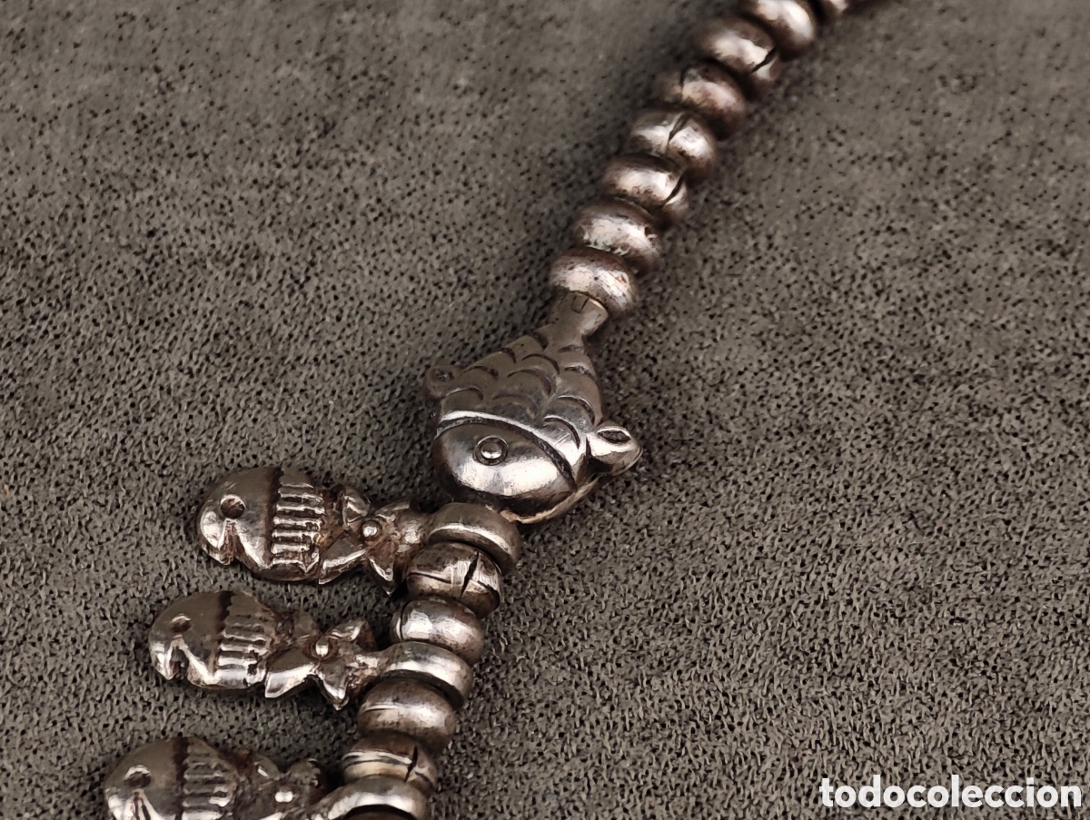 Joyeria: Antigua Gargantilla de Plata India - Foto 4