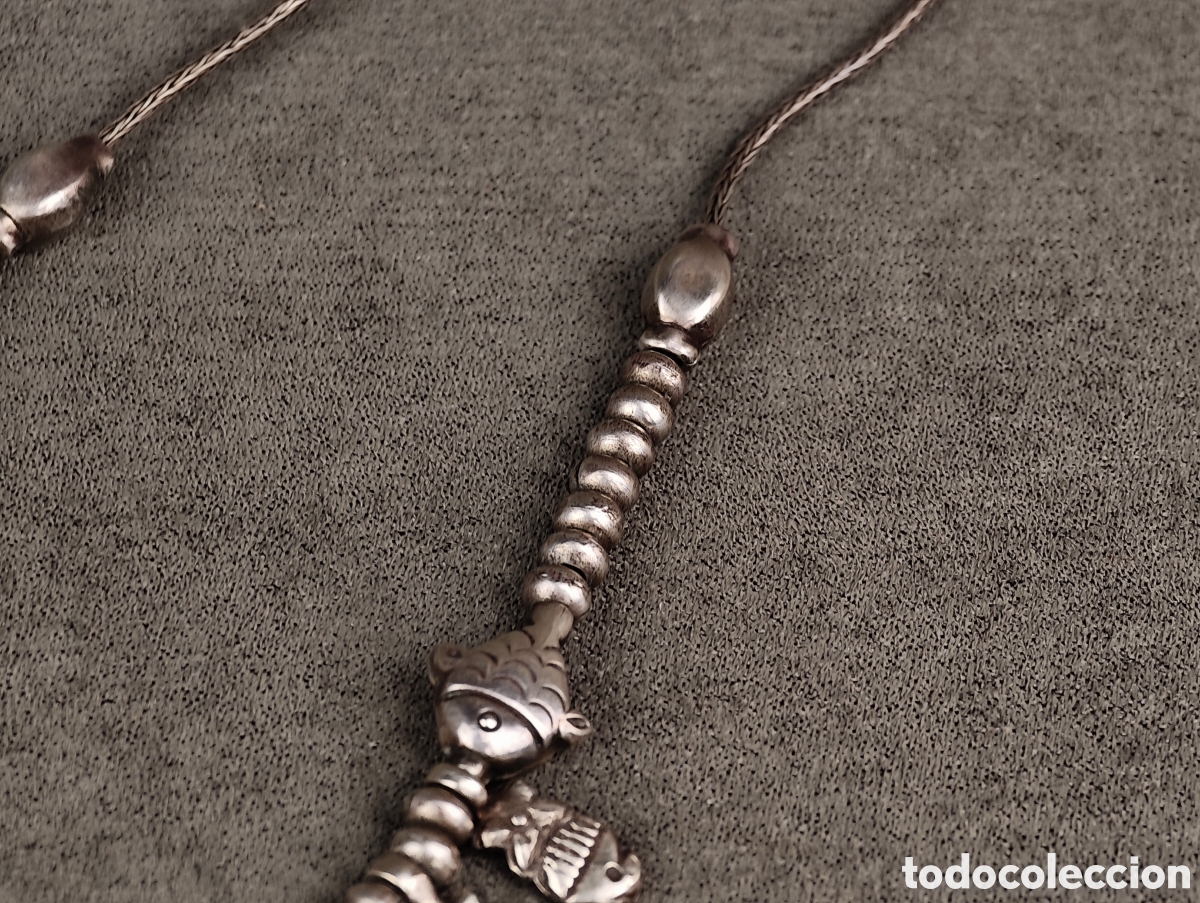 Joyeria: Antigua Gargantilla de Plata India - Foto 8
