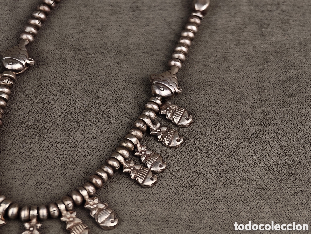 Joyeria: Antigua Gargantilla de Plata India - Foto 9