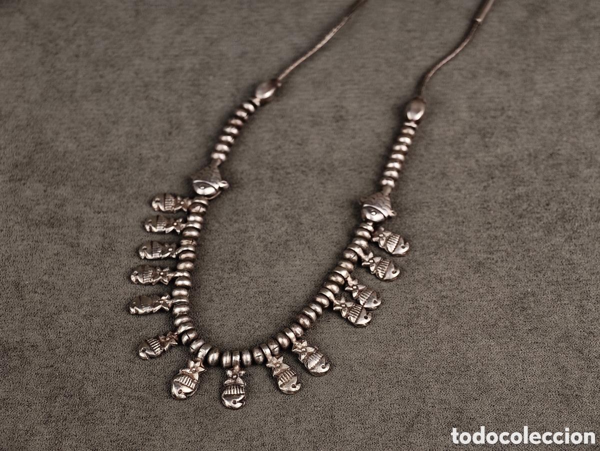 Joyeria: Antigua Gargantilla de Plata India - Foto 10