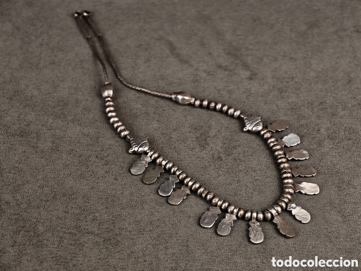 Joyeria: Antigua Gargantilla de Plata India - Foto 11