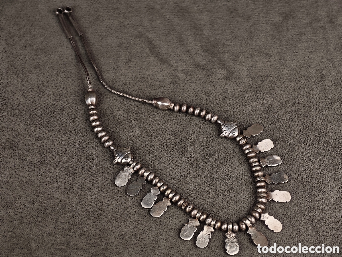 Joyeria: Antigua Gargantilla de Plata India - Foto 12