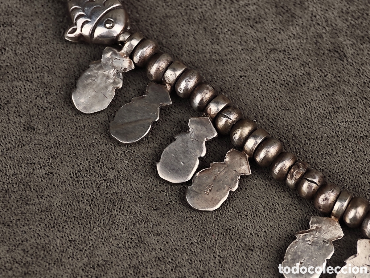 Joyeria: Antigua Gargantilla de Plata India - Foto 13