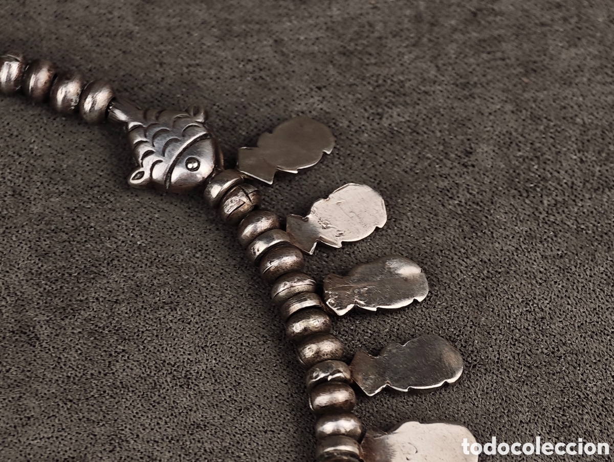 Joyeria: Antigua Gargantilla de Plata India - Foto 16