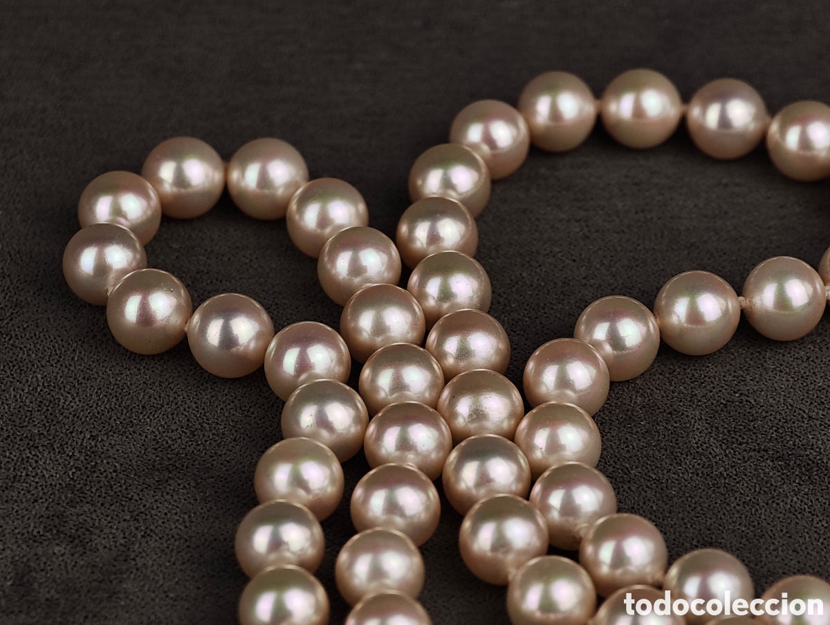 Joyeria: Antigua Collar S&iacute;mil Perlas Cierre de Plata Dorada - Foto 11
