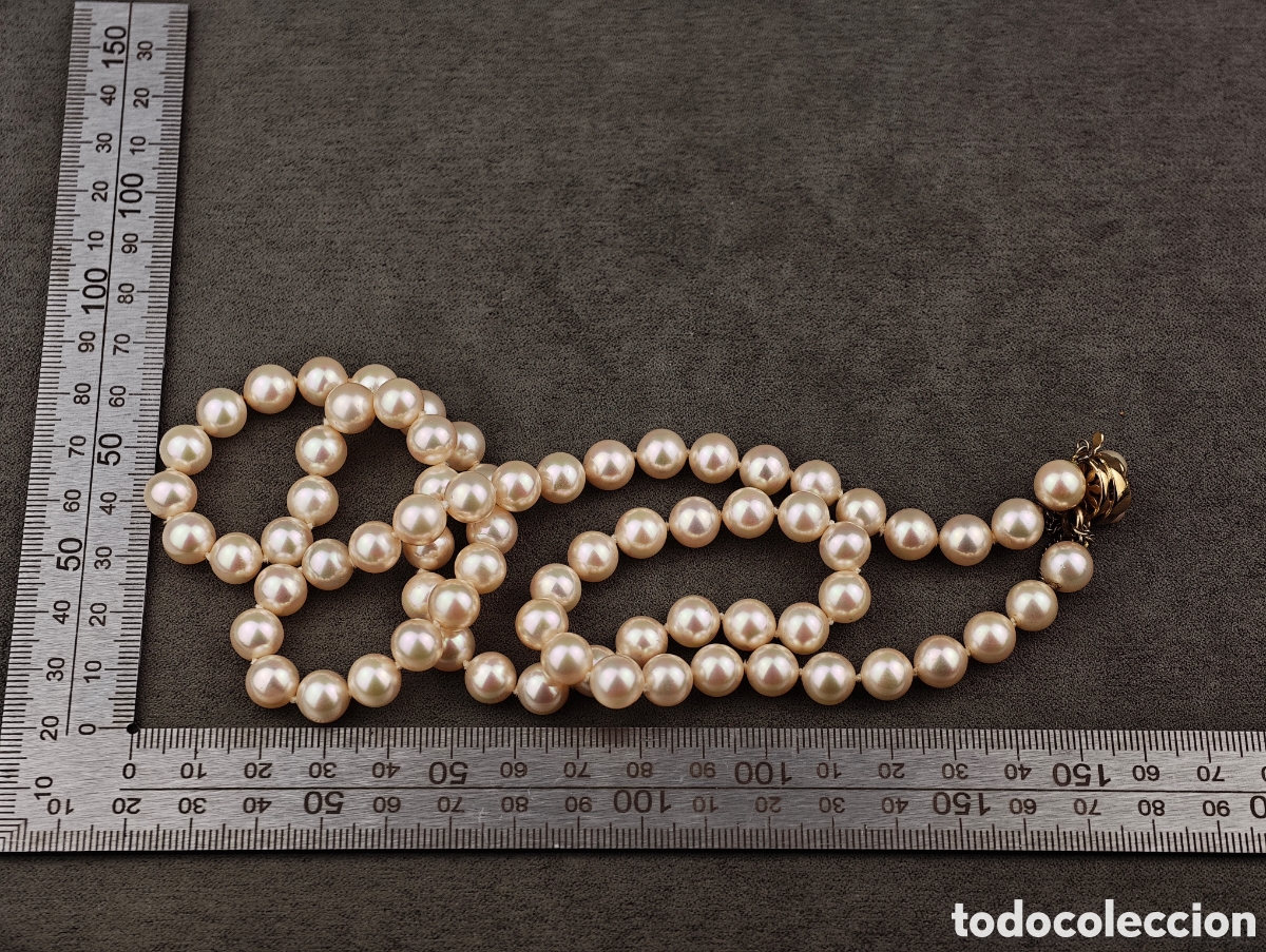 Joyeria: Antigua Collar S&iacute;mil Perlas Cierre de Plata Dorada - Foto 18