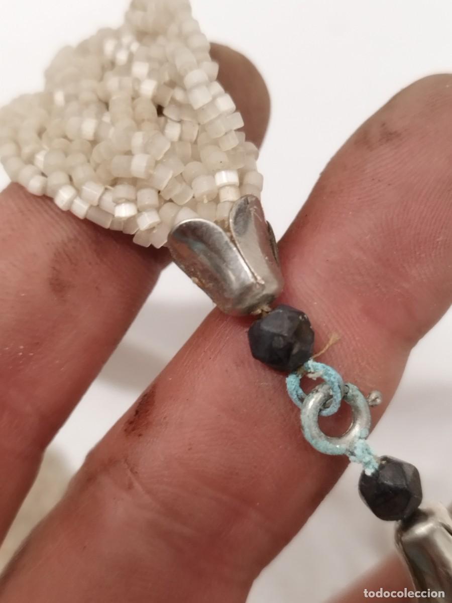 Joyeria: Antiguo collar de cuentas blancas a restaurar el cierre. - Foto 6