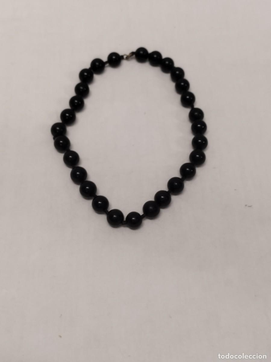 Joyeria: Antiguo collar de cuentas de color negro. - Foto 1