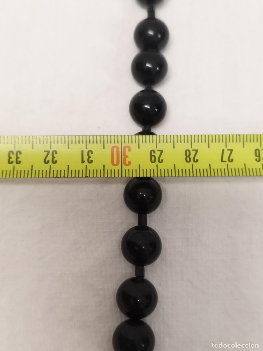Joyeria: Antiguo collar de cuentas de color negro. - Foto 8