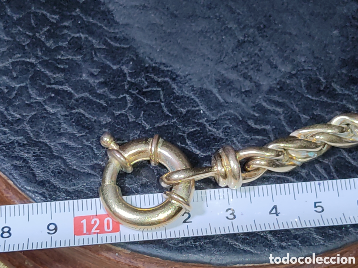 Joyeria: Pulsera de cord&oacute;n trenzado con ba&ntilde;o de oro. - Foto 2
