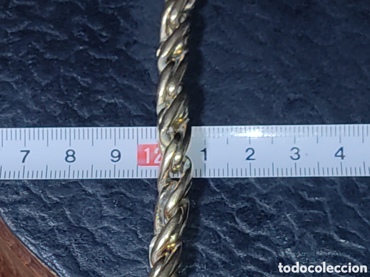 Joyeria: Pulsera de cord&oacute;n trenzado con ba&ntilde;o de oro. - Foto 3