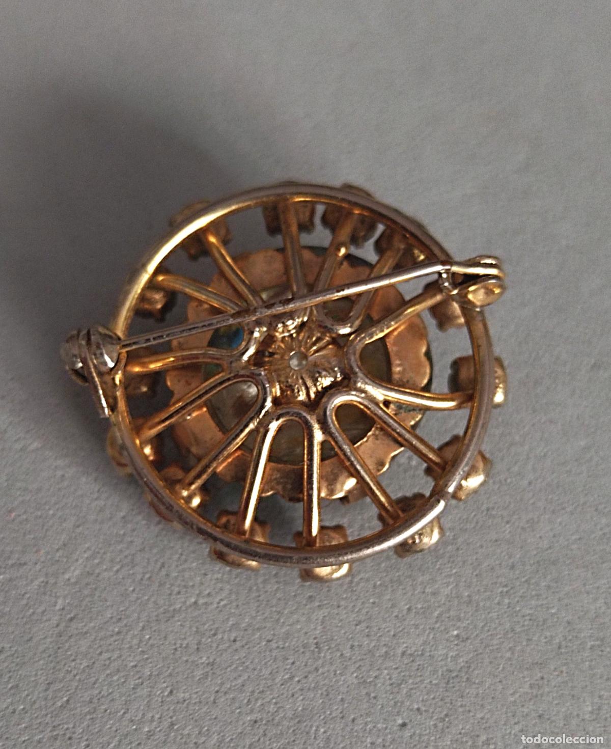Joyeria: Broche dorado con cristal dicroico. - Foto 4
