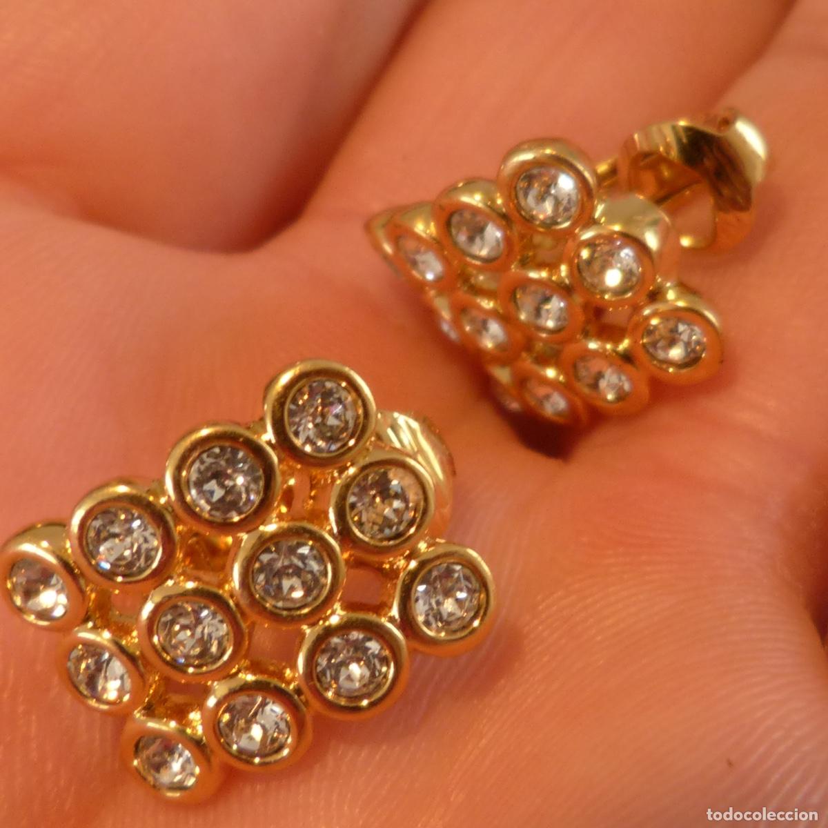 Joyeria: Pendientes swarovski. Peso total 6,43gr. - Foto 5