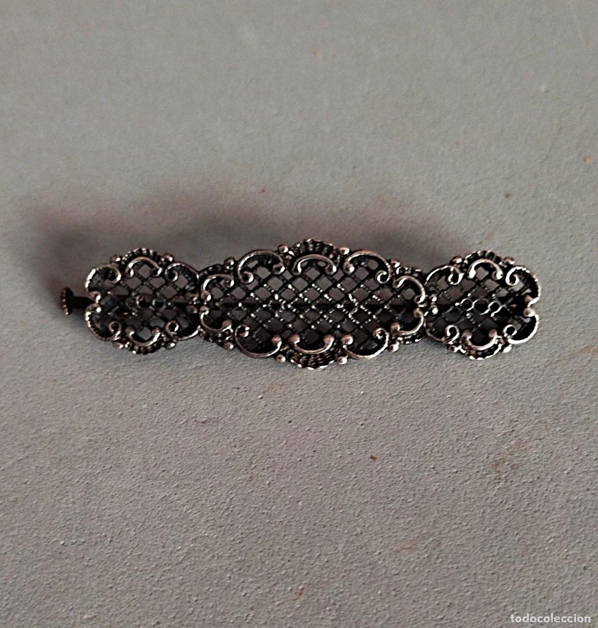 Joyeria: Antiguo broche de plata de ley contrastada. - Foto 2