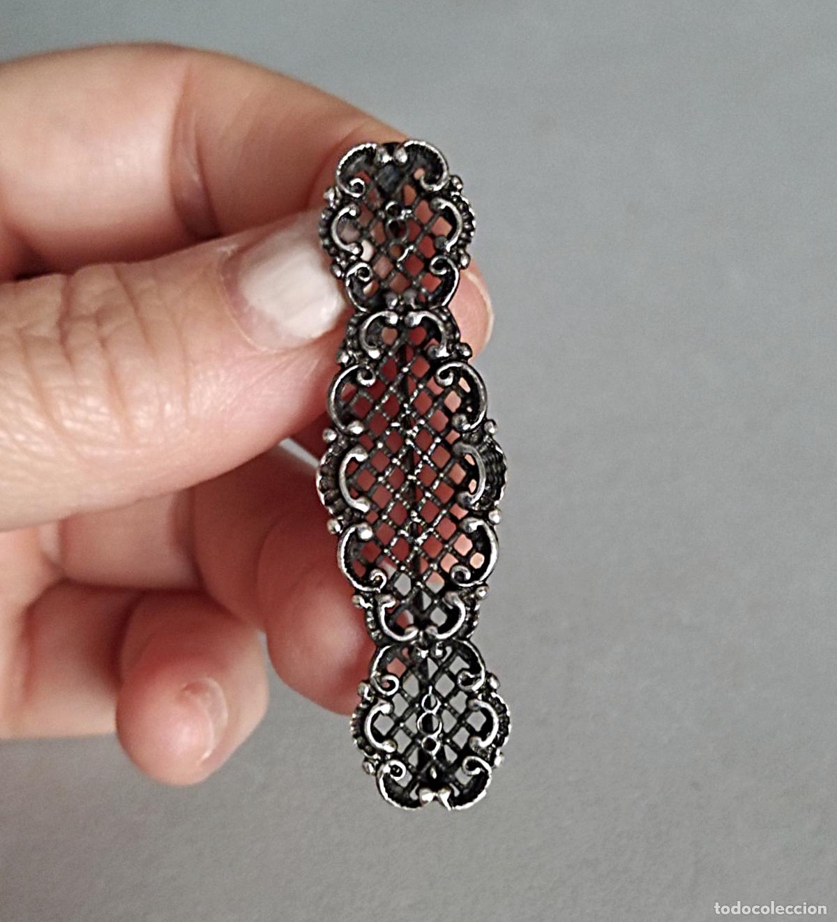 Joyeria: Antiguo broche de plata de ley contrastada. - Foto 4