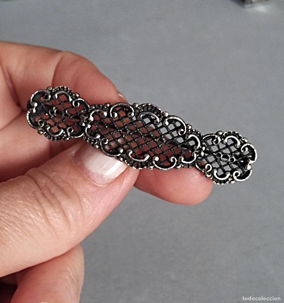 Joyeria: Antiguo broche de plata de ley contrastada. - Foto 1