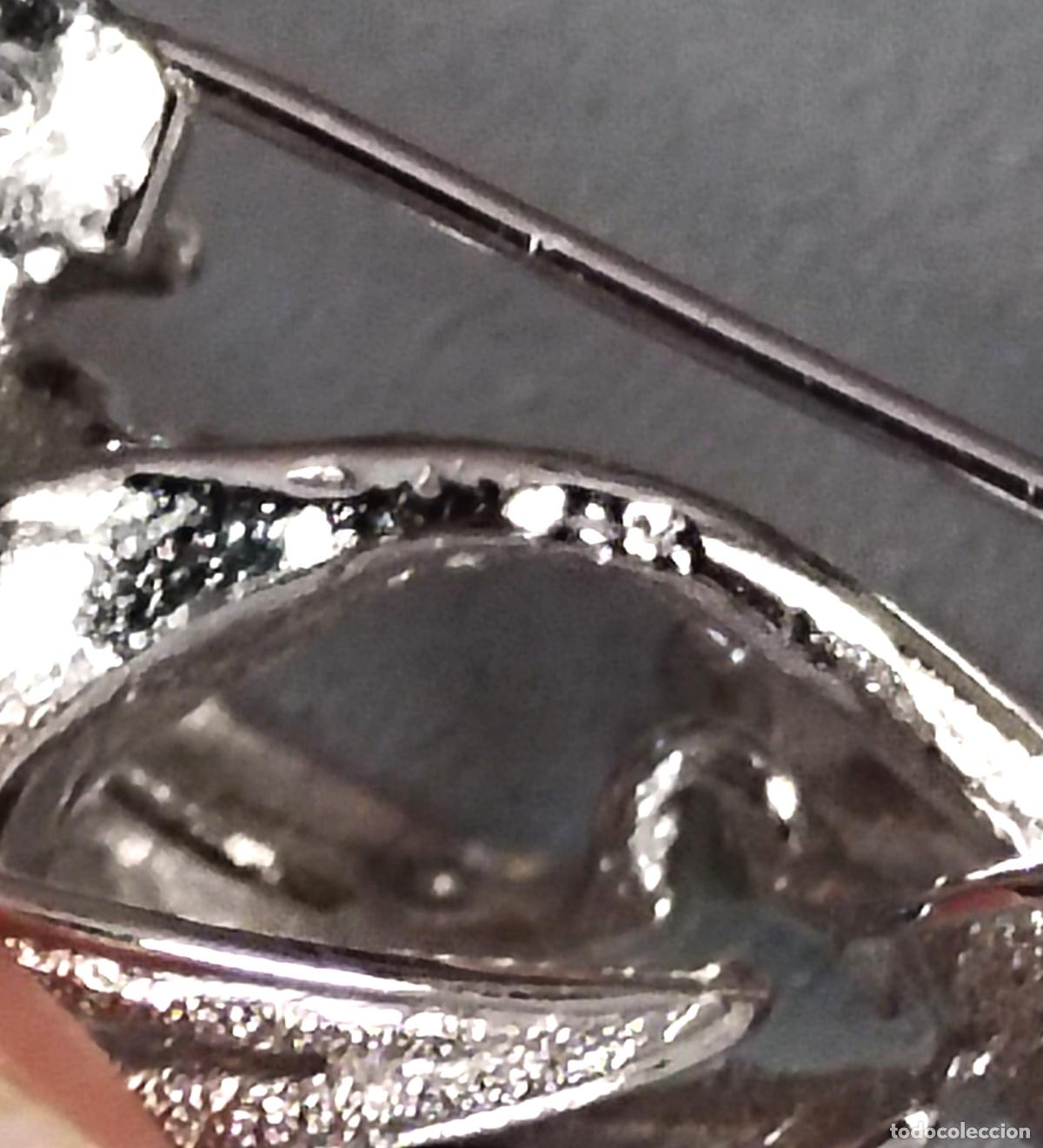 Joyeria: Antiguo broche de plata de ley contrastada, flor. - Foto 5