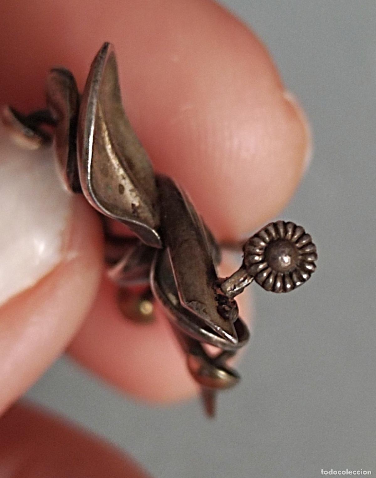 Joyeria: Antiguo broche de plata de ley envejecida. - Foto 4