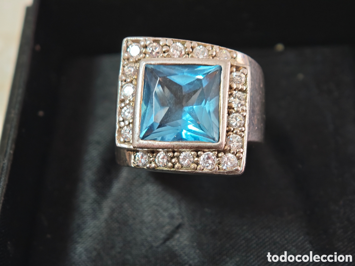 Joyeria: Anillo de plata de ley macizo con topacio Londres - Foto 5
