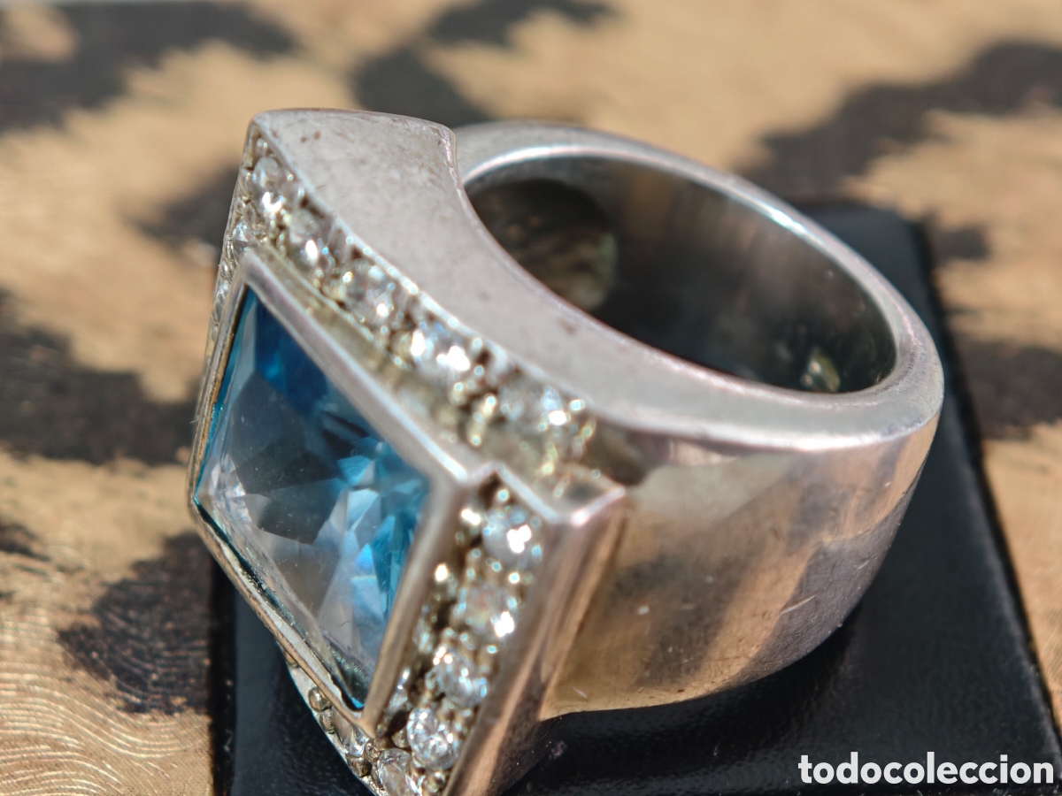 Joyeria: Anillo de plata de ley macizo con topacio Londres - Foto 7