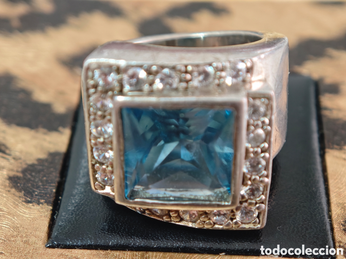 Joyeria: Anillo de plata de ley macizo con topacio Londres - Foto 9
