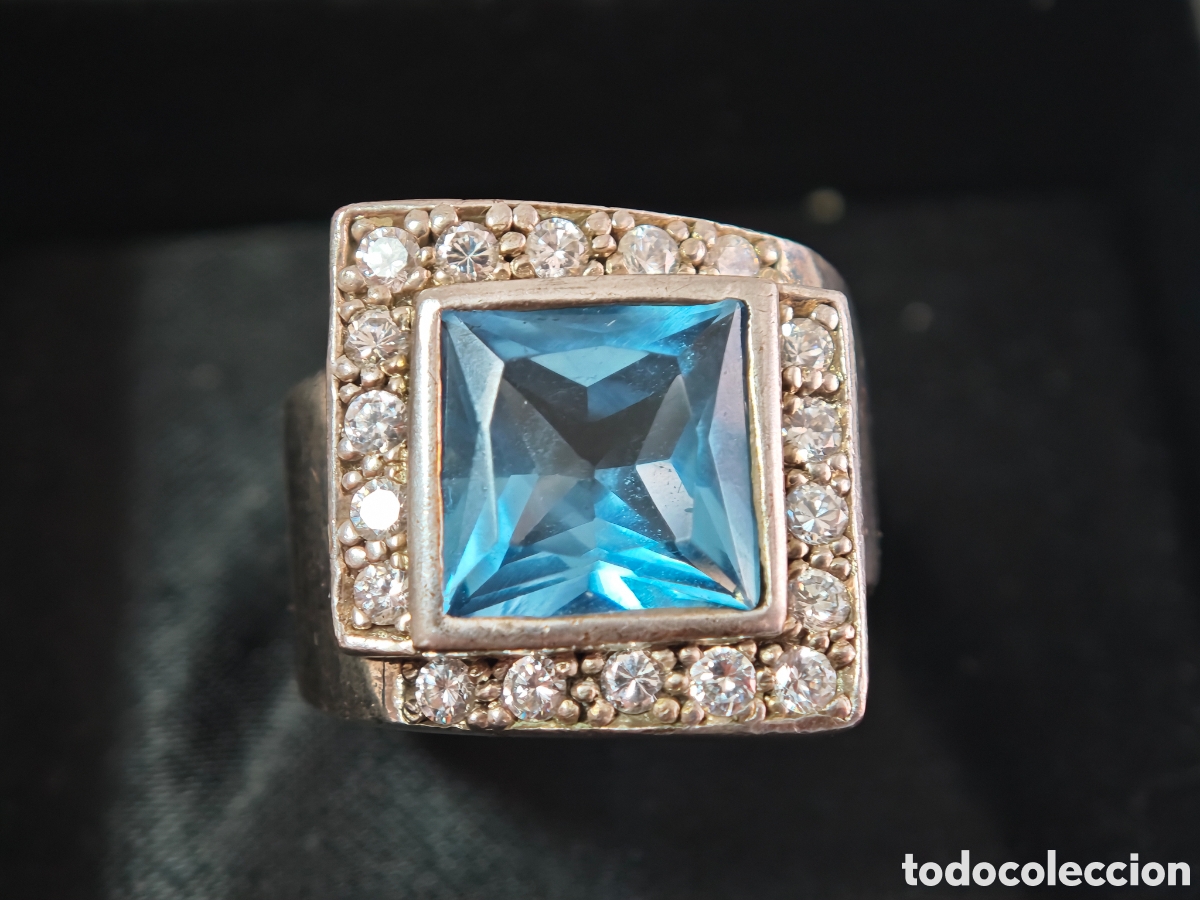 Joyeria: Anillo de plata de ley macizo con topacio Londres - Foto 13