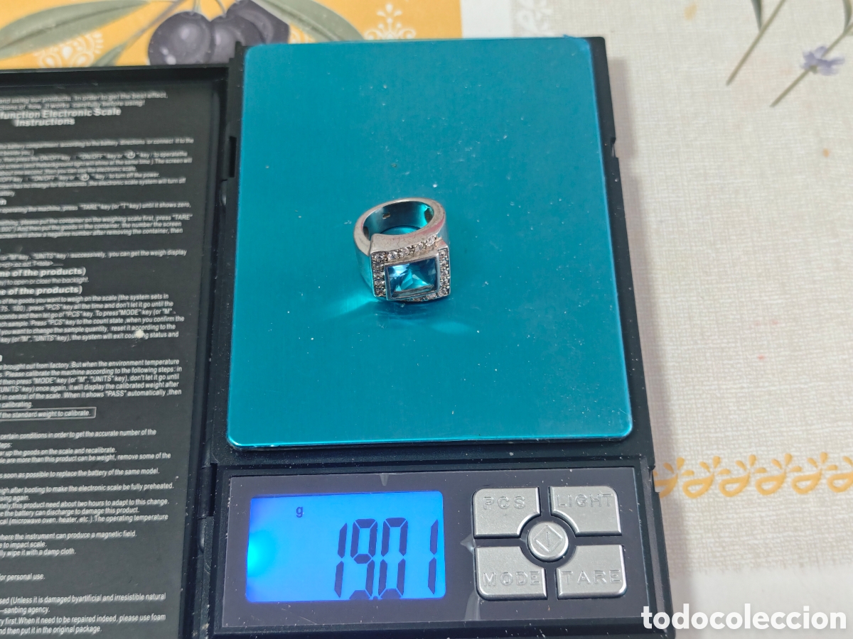Joyeria: Anillo de plata de ley macizo con topacio Londres - Foto 14
