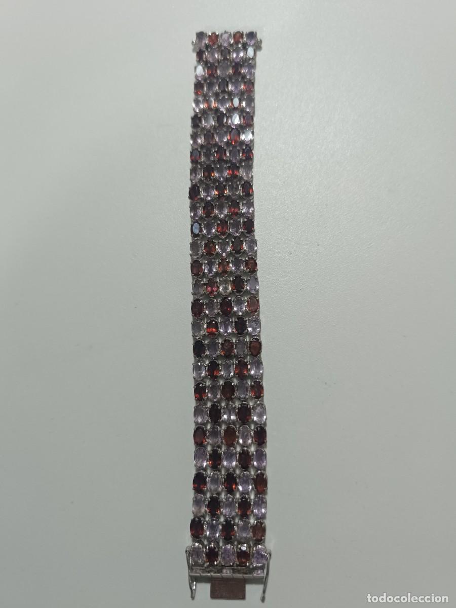 Joyeria: Pulsera de plata con amatista y granates - Foto 6