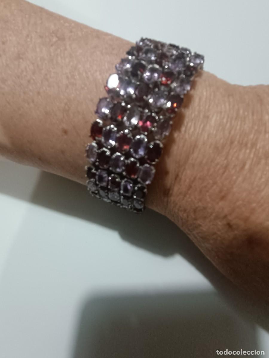 Joyeria: Pulsera de plata con amatista y granates - Foto 7