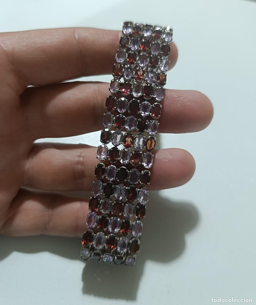 Joyeria: Pulsera de plata con amatista y granates - Foto 9