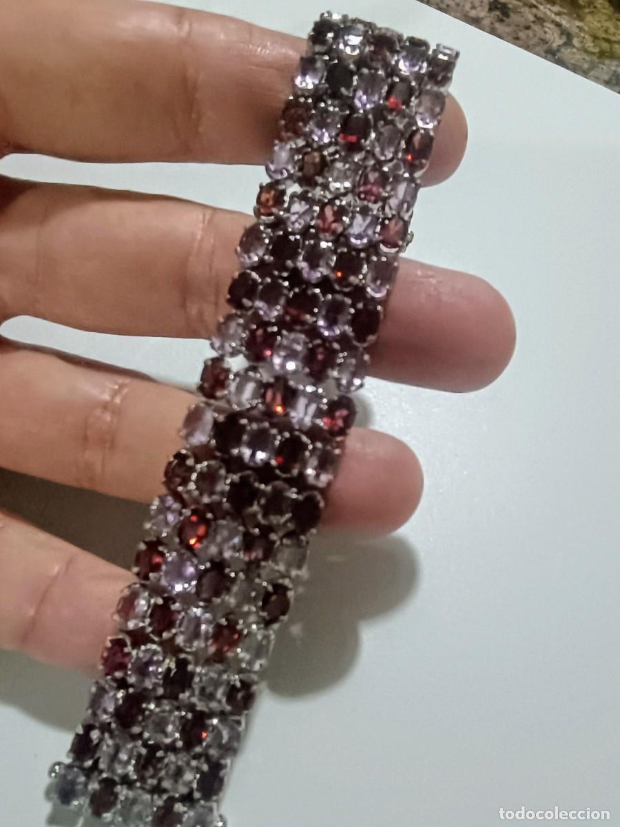 Joyeria: Pulsera de plata con amatista y granates - Foto 14