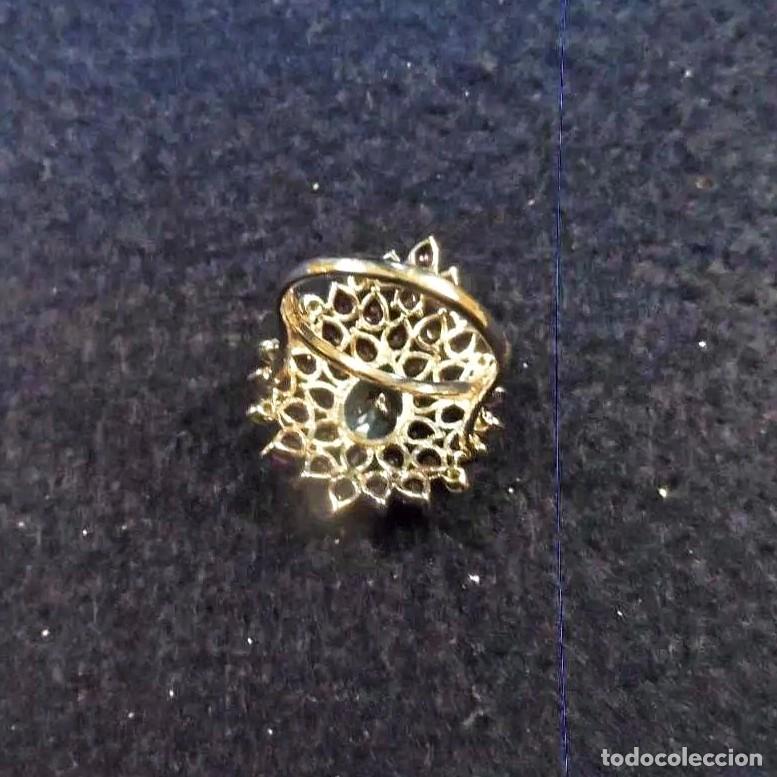 Joyeria: ANILLO DE PLATA CON GRAN ORLA DE GEMAS MULTICOLOR. PLATA DE LEY - Foto 4
