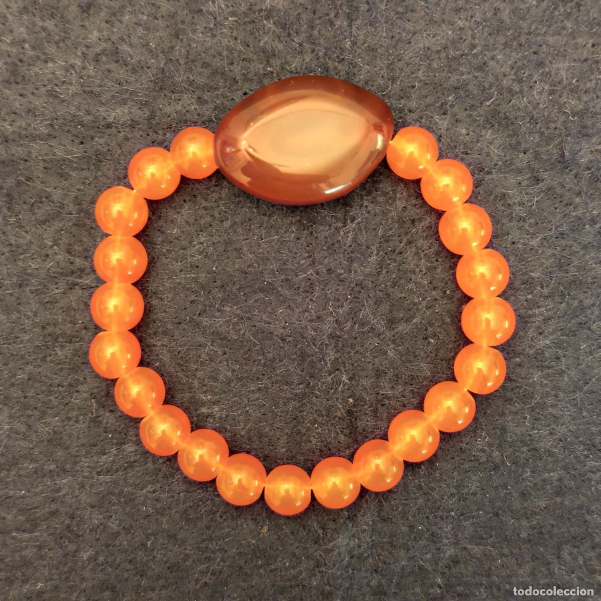 Schmuck: PULSERA ELASTICA AGATAS CARNEOLAS BOLAS 8,5 MM CON DIGET