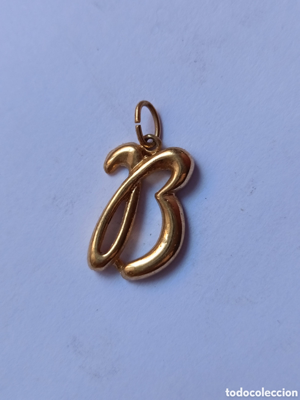 Gioielleria: Colgante inicial letra B chapado oro a&ntilde;os 80