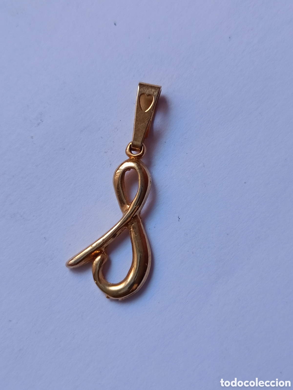Joaillerie: Colgante inicial letra S chapado oro a&ntilde;os 80