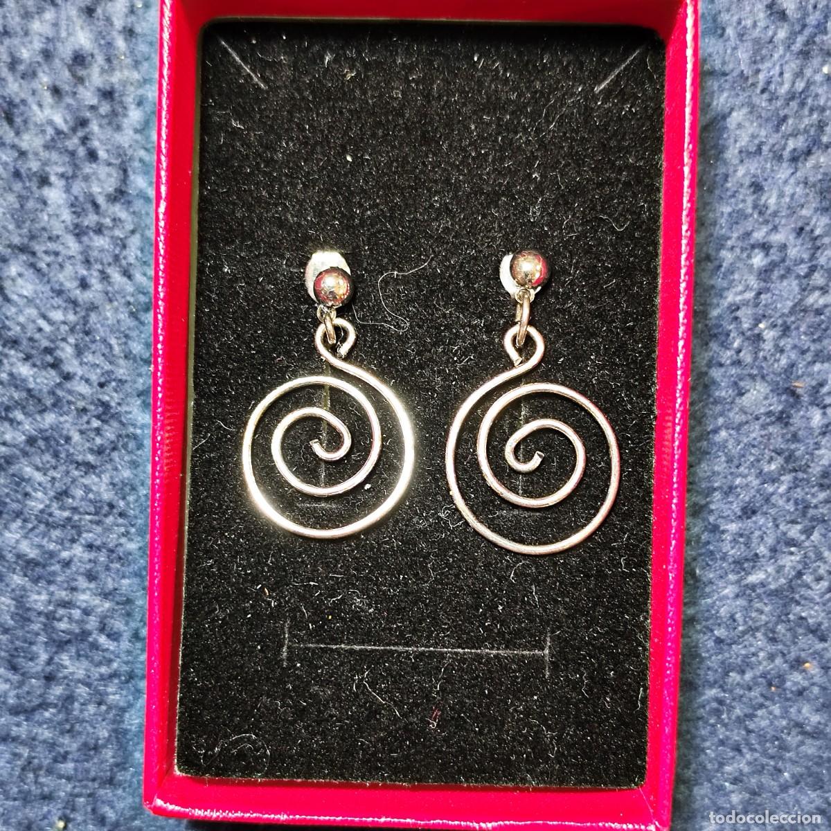 Schmuck: PENDIENTES DE PLATA CON DISE&Ntilde;O EN ESPIRAL. PLATA LEY. SISTEMA PRESION