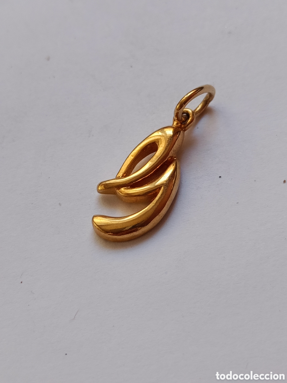 Schmuck: Colgante inicial letra G chapado oro a&ntilde;os 80