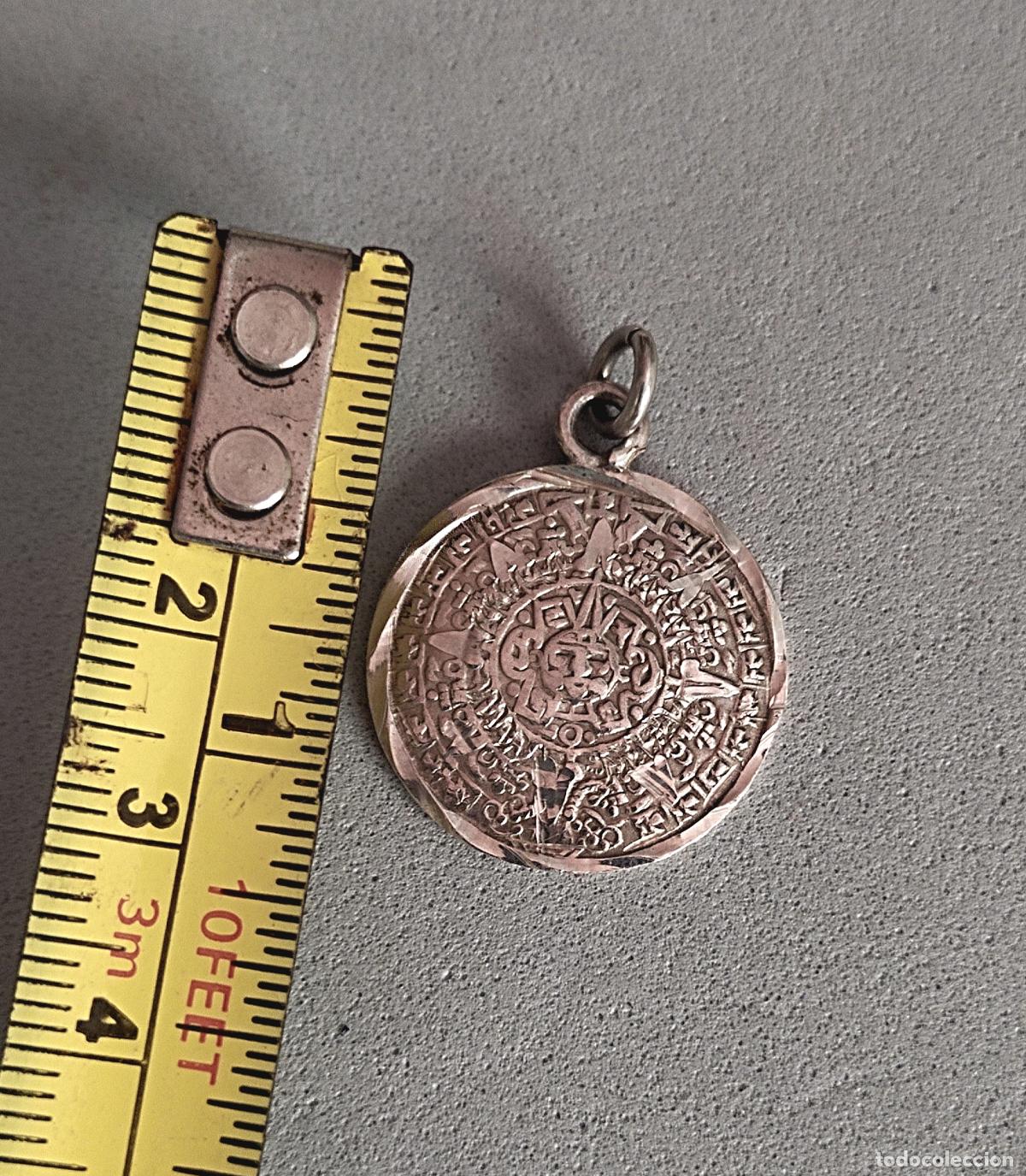 Joyeria: Colgante Azteca, Maya. Plata de ley contrastada. - Foto 2