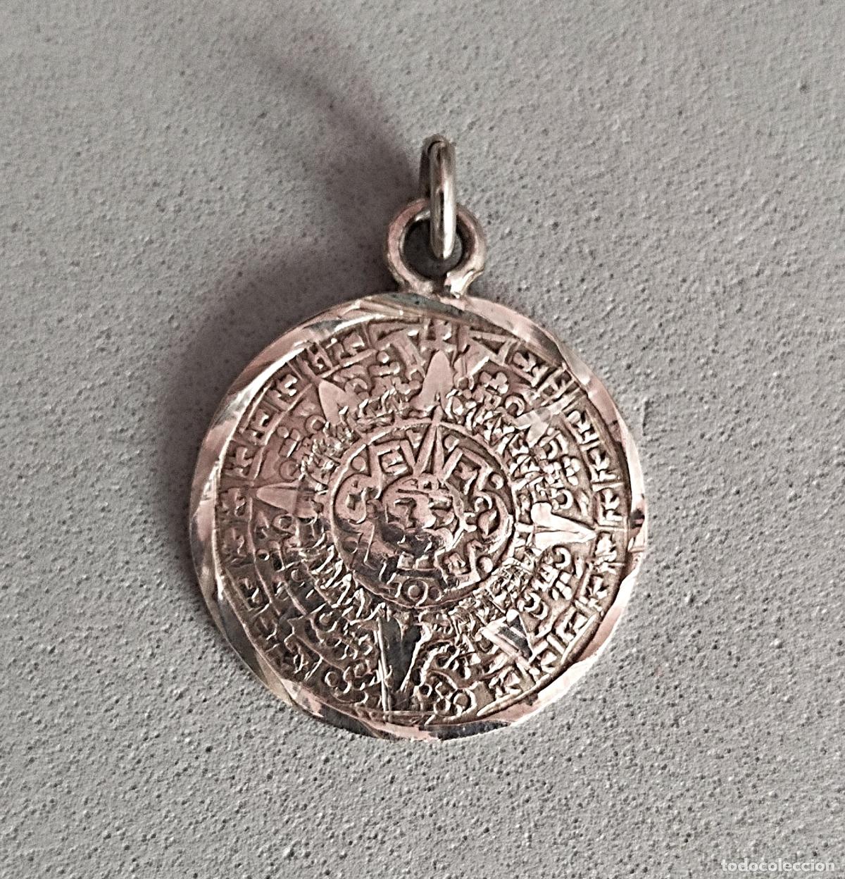 Joyeria: Colgante Azteca, Maya. Plata de ley contrastada. - Foto 1